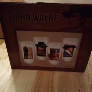 White Printed Glass Tumbler Set